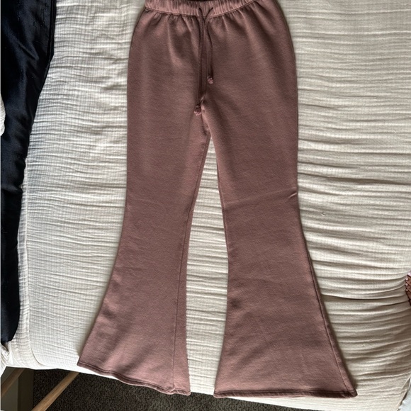 Self Esteem Brown Bell Bottom Joggers with Elastic Waistband - Picture 1 of 4